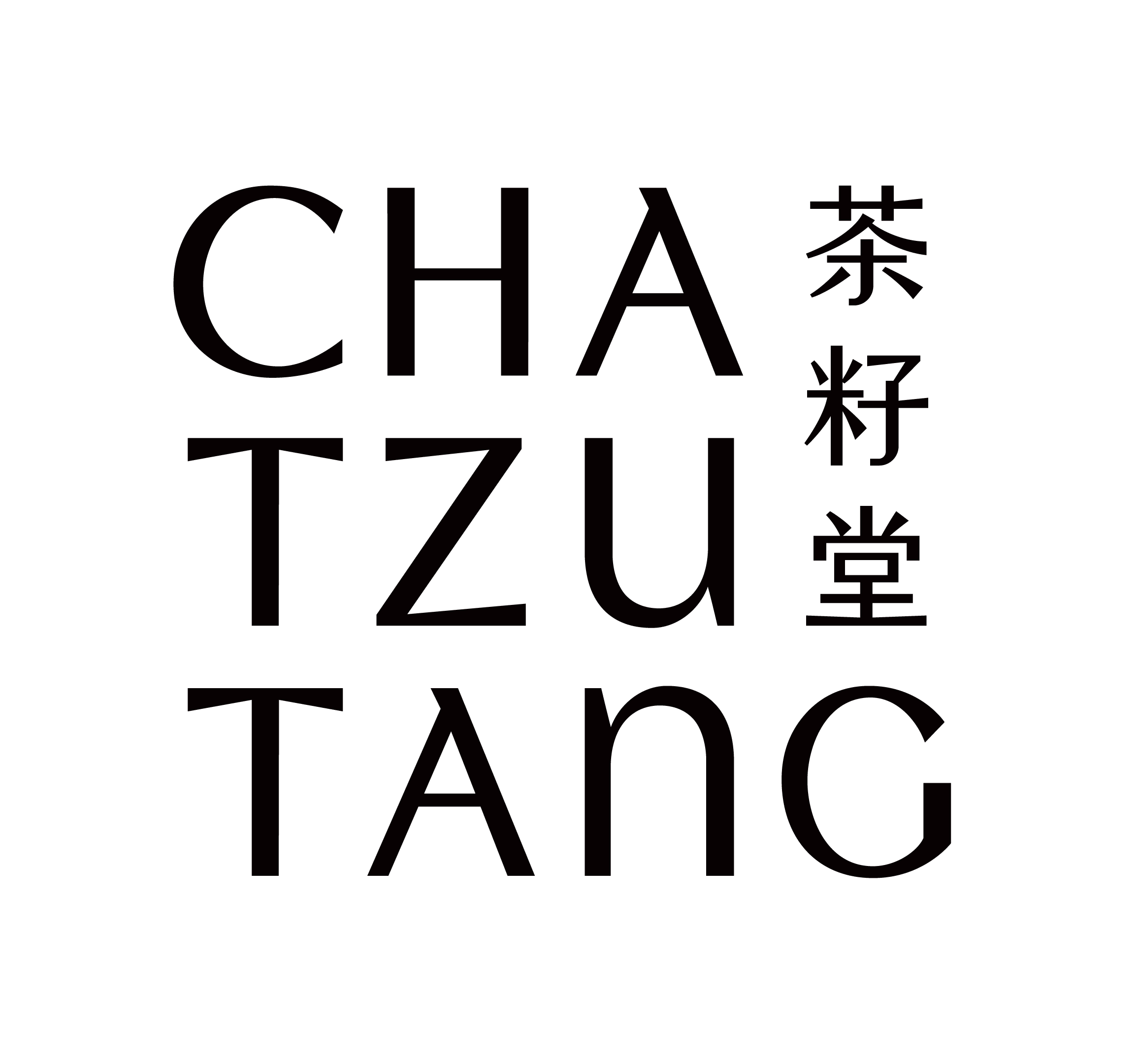 茶籽堂Logo_直式中英文-黑